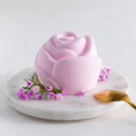 Pink rose ice cream