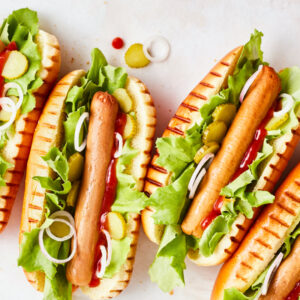 Plant-based hot dogs