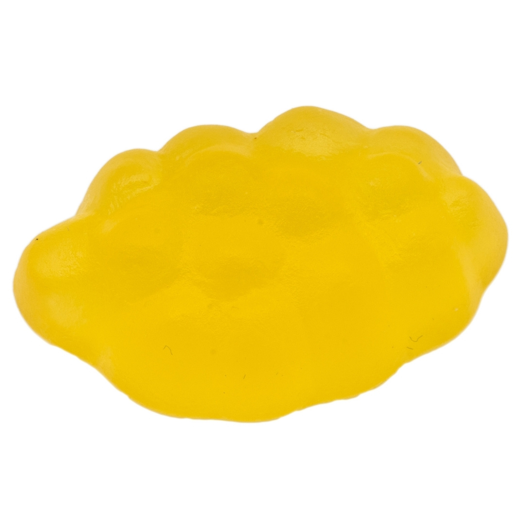 Fruit gum in the color bright yellow