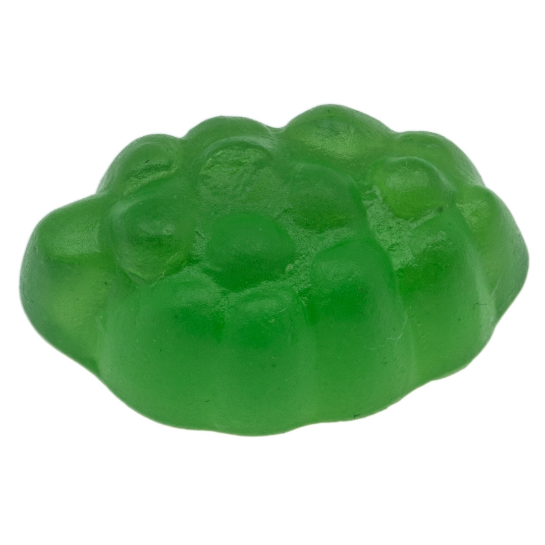 Fruit gum in the color jade green