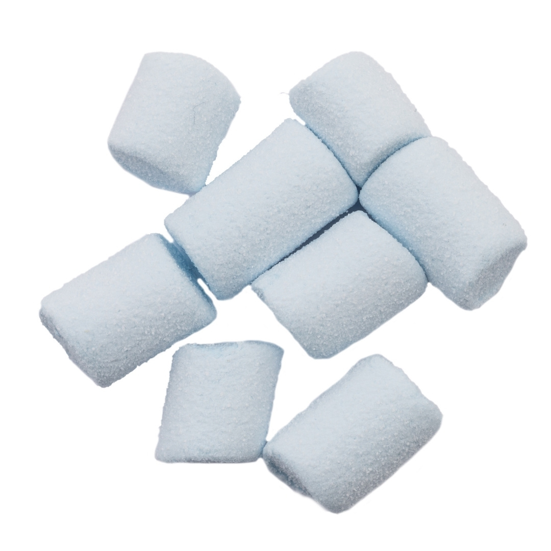 Blue marshmallows