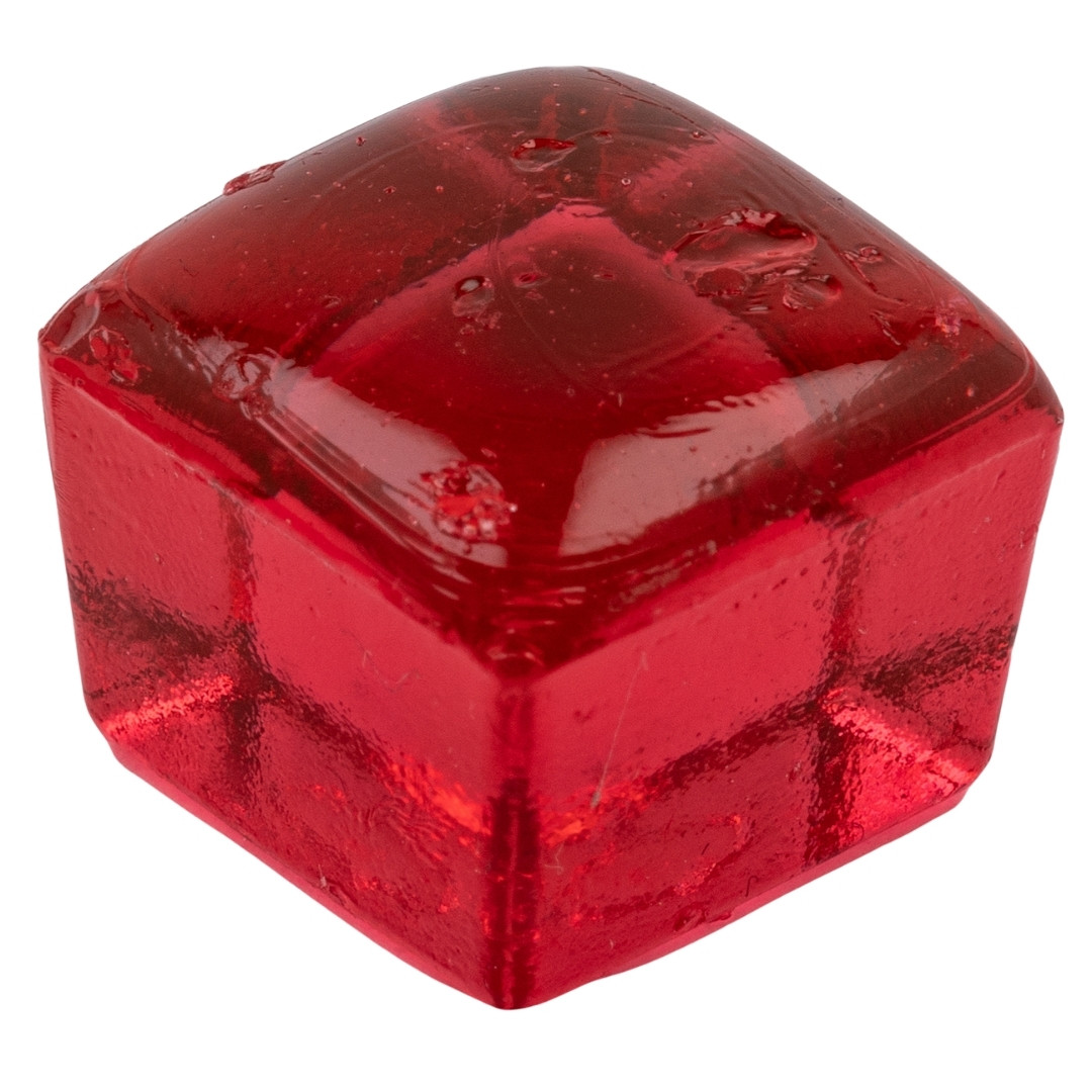 High boiled candy in the color red