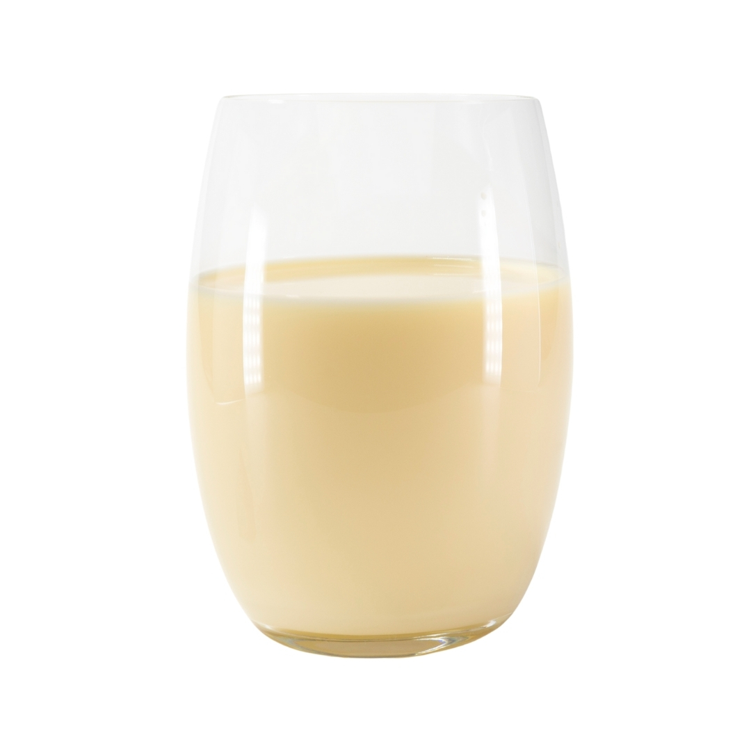 Yellow milk drink in a glass