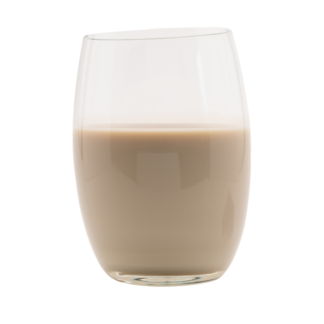 Brown milk drink in a glass