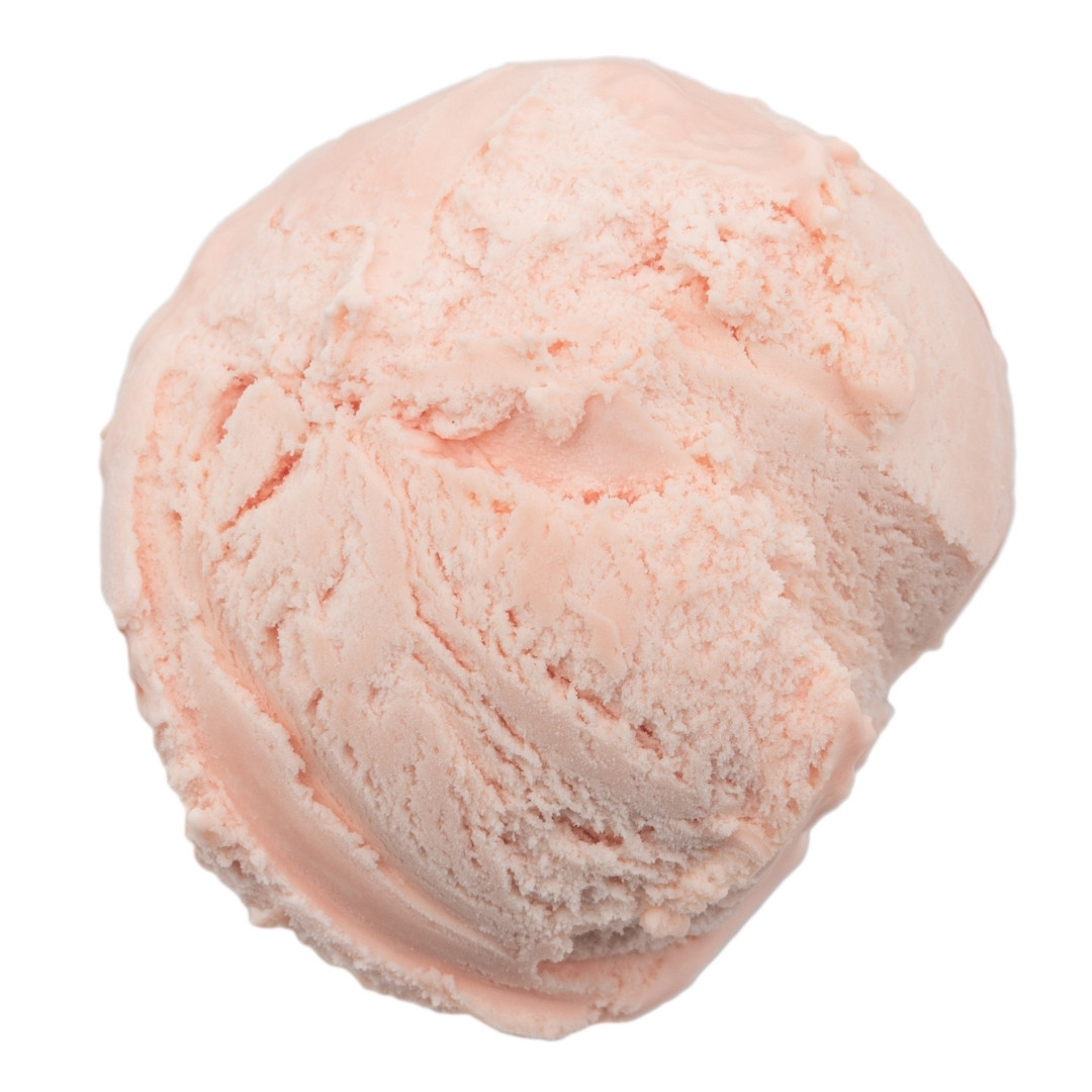 A scoop of orange ice cream