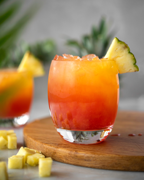 Orange beverage with pineapple