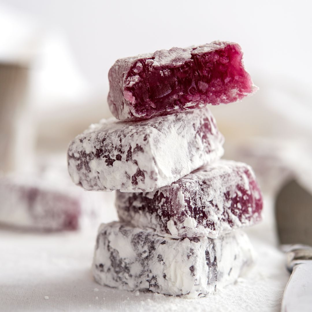 A luscious Turkish delight with pomegranate, mint and rhubarb