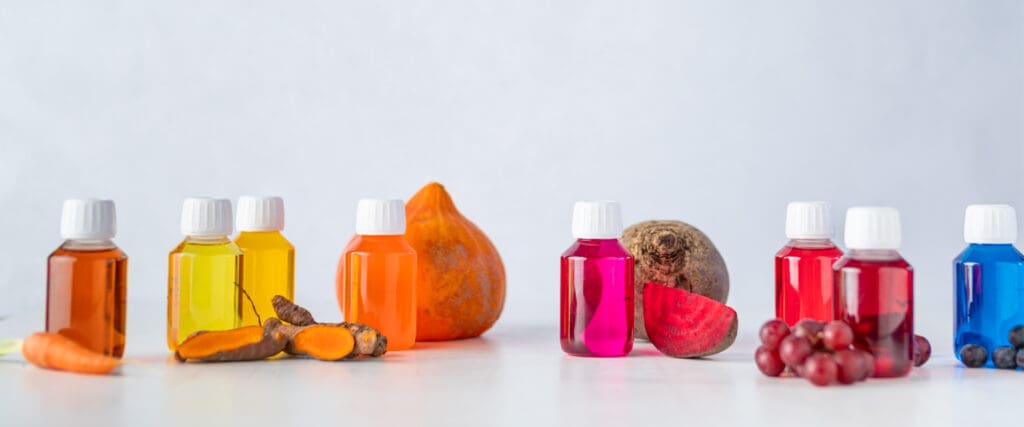 EXBERRY bottles and raw materials