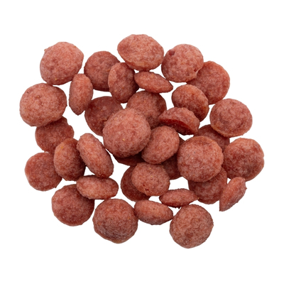 Dog or cat kibbles in pink color