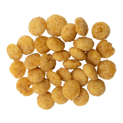 Dog or cat kibbles in yellow color