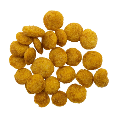 Dog or cat kibbles in yellow color