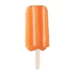 Orange sorbet ice cream on a stick