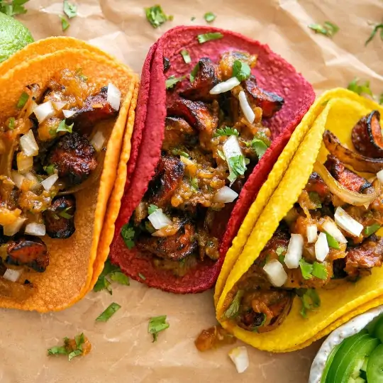 Tacos al pastor from redefining plant-based campaign