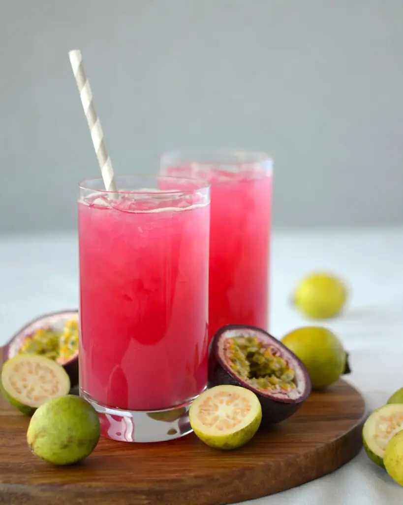 Guava passionfruit pink drink